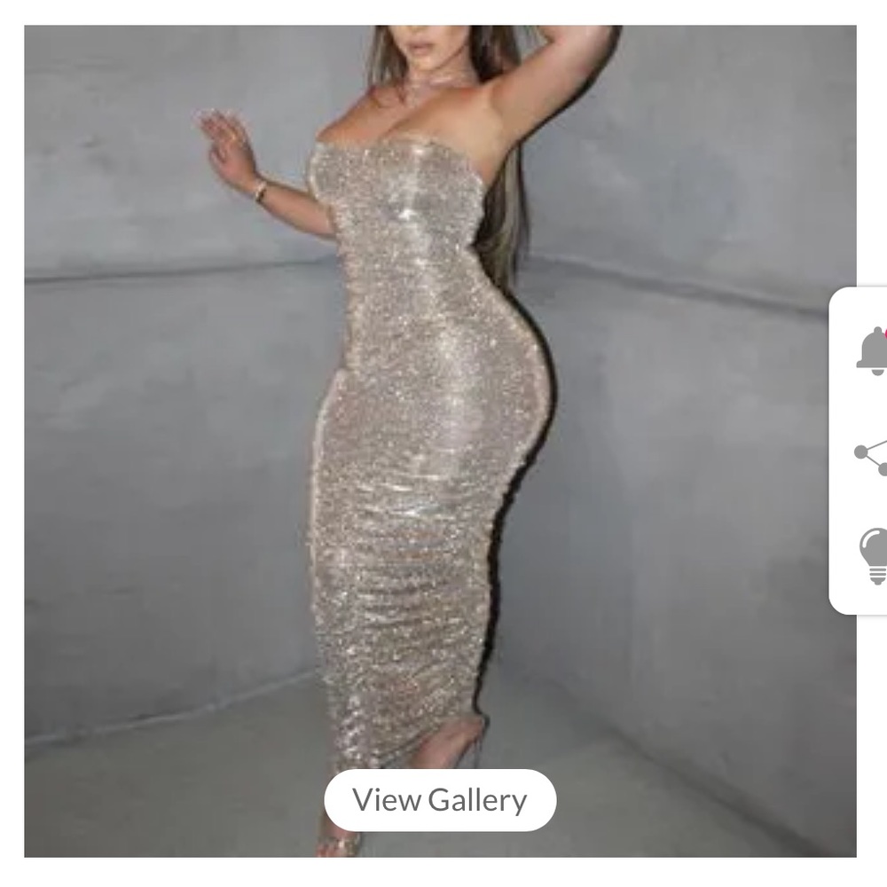 CHAMPAGNE SPARKLY DRESS